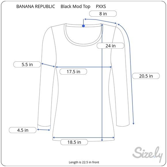 BANANA REPUBLIC Petite XXSP Black Top Long Sleeves Sweatshirt - Picture 5 of 13